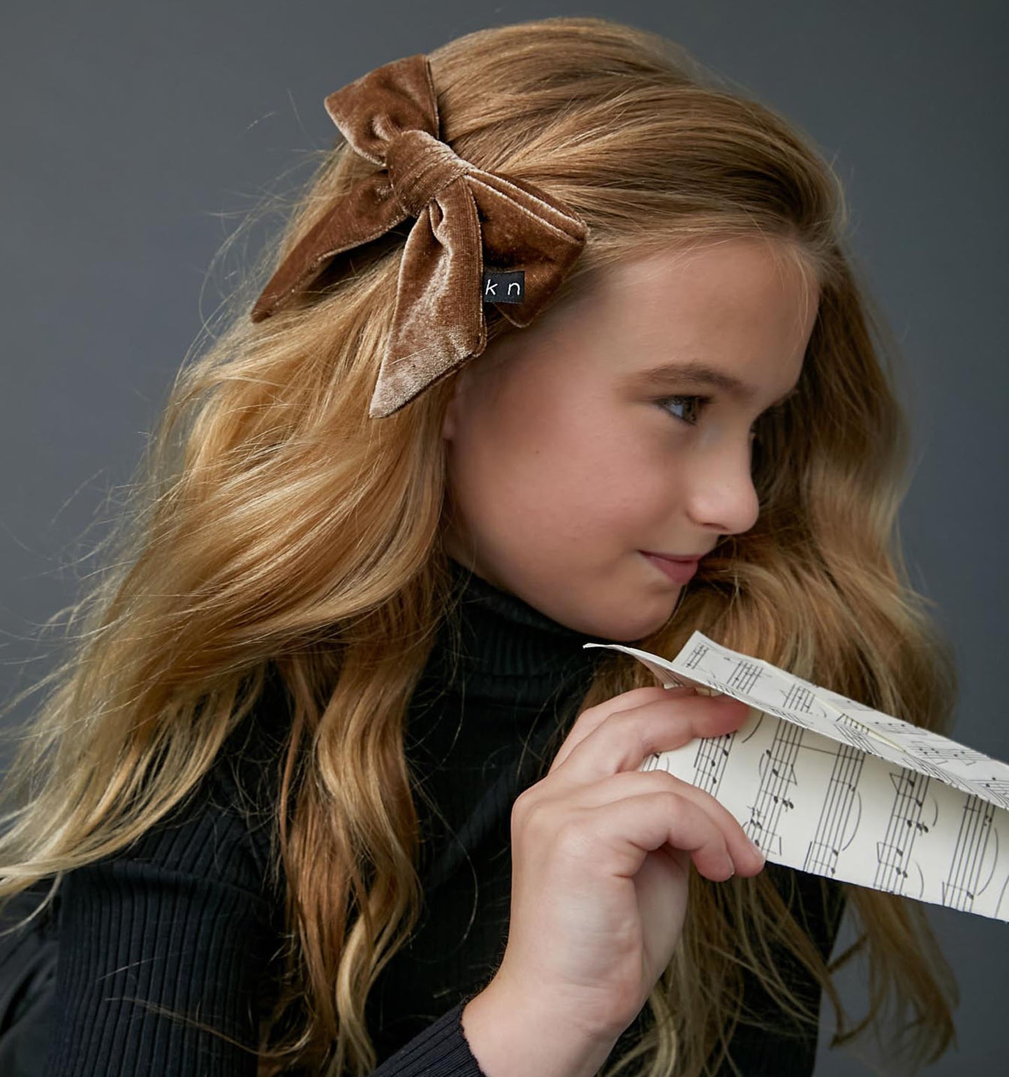 CLEF VELVET BOW CLIP - KNOT Hairbands