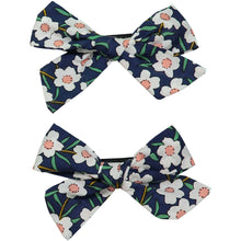 Load image into Gallery viewer, FLORAL BOW MINI CLIP SET - KNOT Hairbands