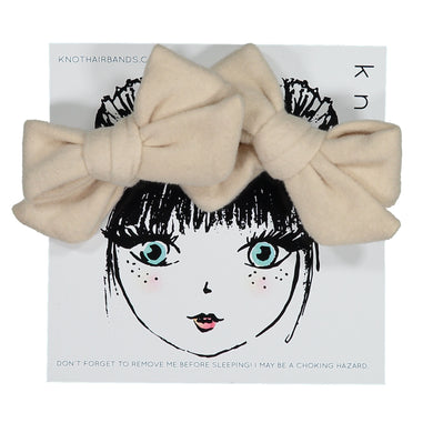 FORTE FELTED BOW CLIP SET - KNOT Hairbands