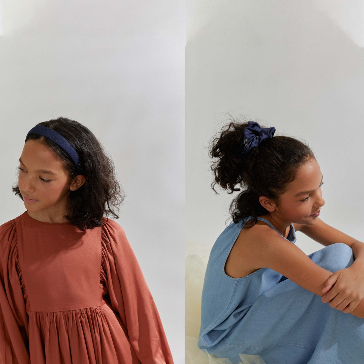 JEAN HEADBAND & SCRUNCHIE SET - KNOT Hairbands