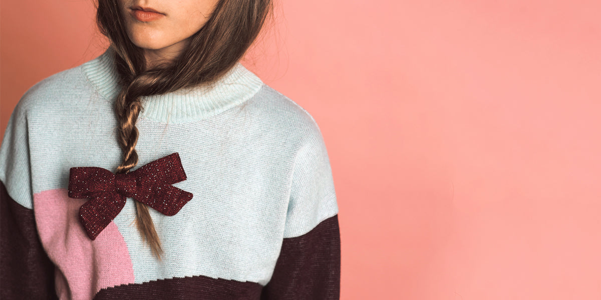 Sweater Knit Bow Clip