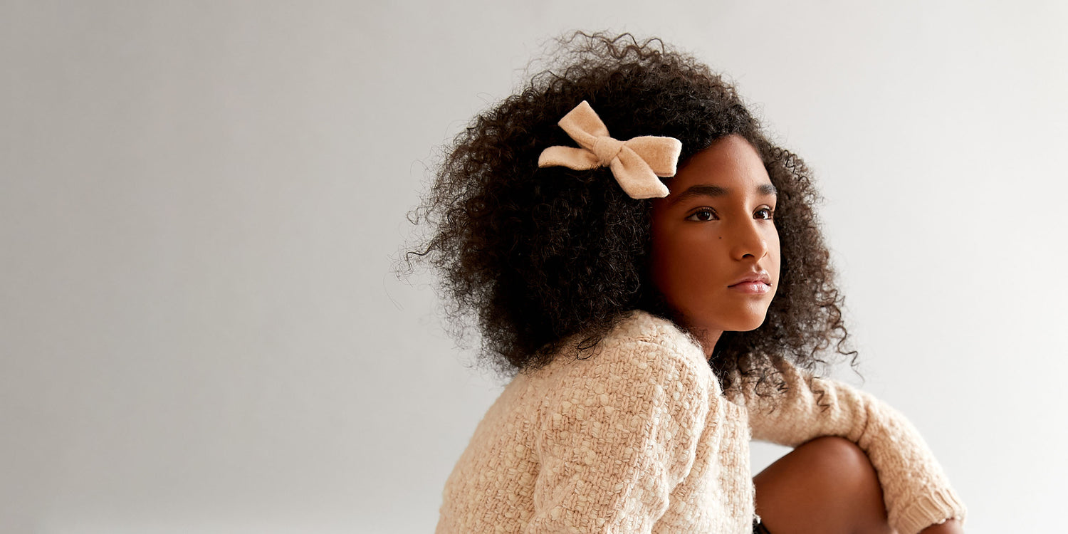 WOOL BOW CLIP