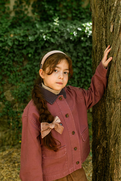 FELTED VELVET BOW CLIP - KNOT Hairbands