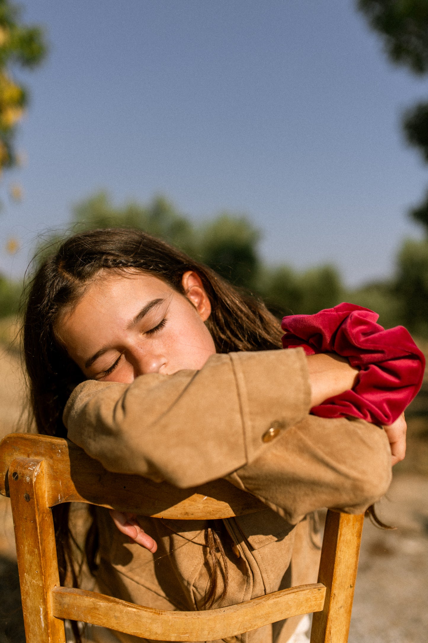FELTED VELVET SCRUNCHIE - KNOT Hairbands