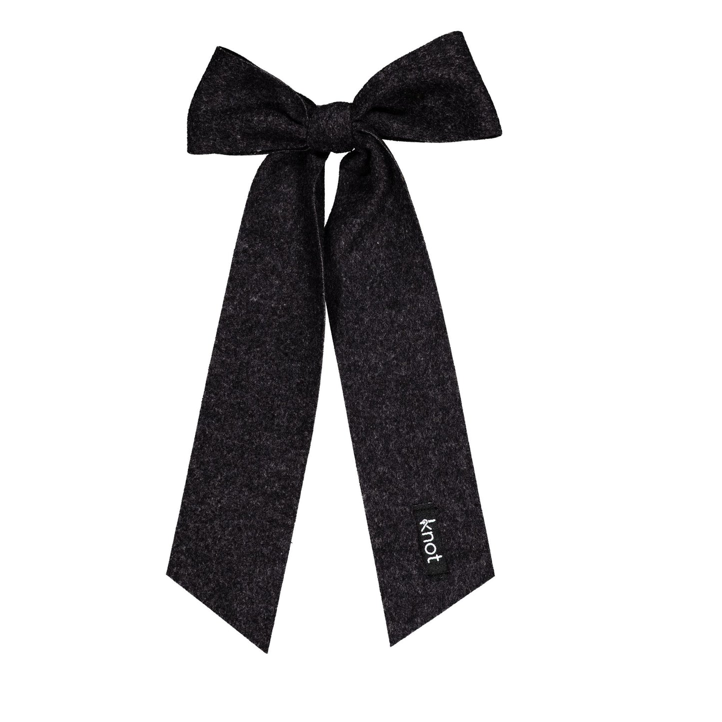 FEATHER FELT LONG BOW CLIP - KNOT Hairbands