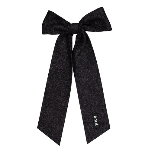 FEATHER FELT LONG BOW CLIP - KNOT Hairbands