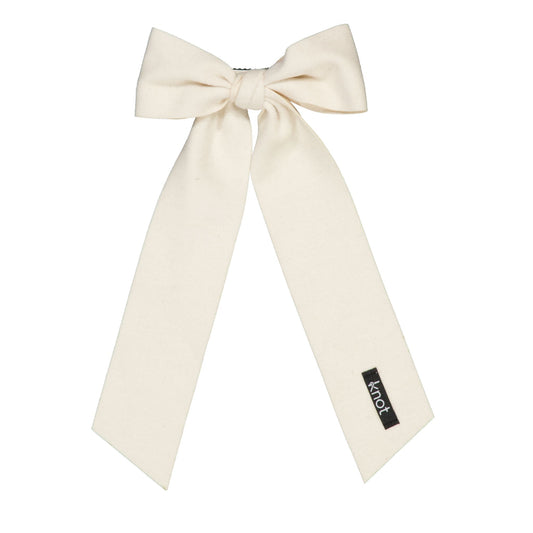 FEATHER FELT LONG BOW CLIP - KNOT Hairbands