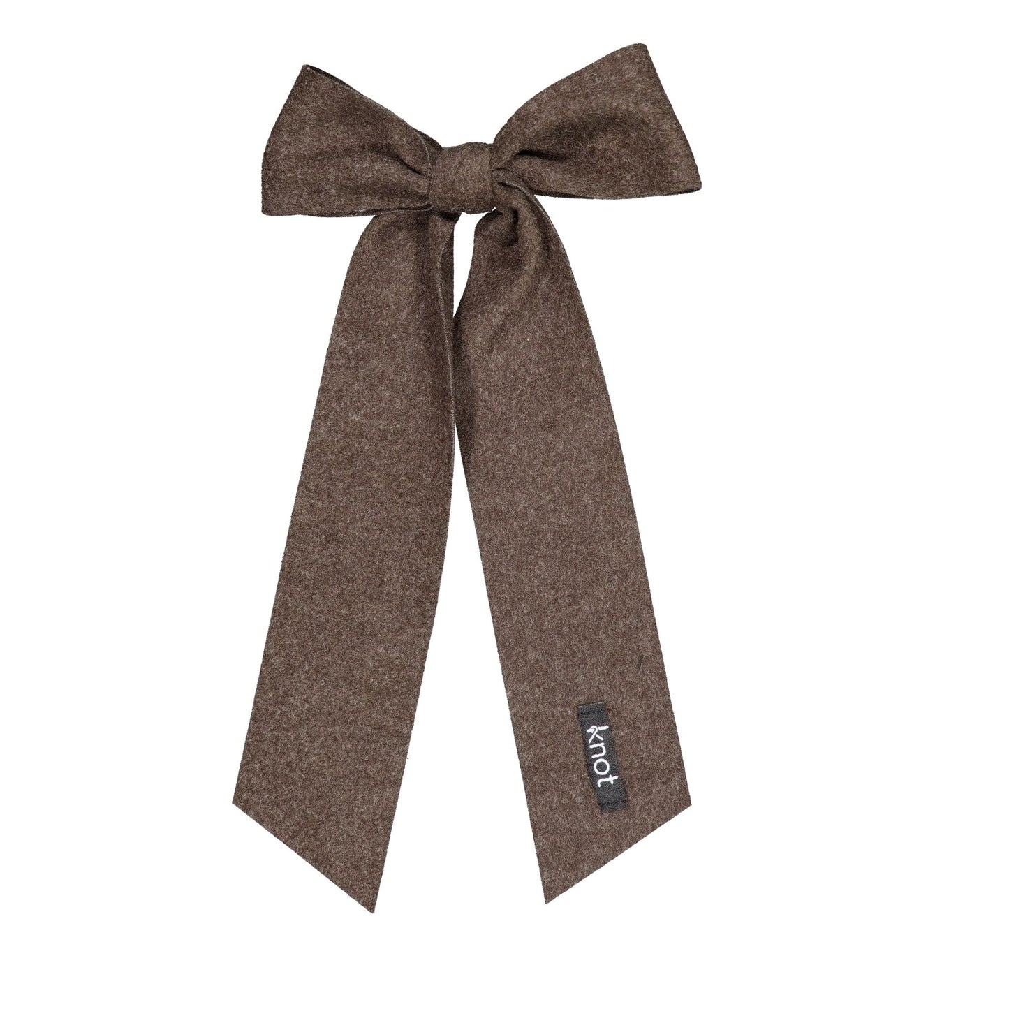 FEATHER FELT LONG BOW CLIP - KNOT Hairbands