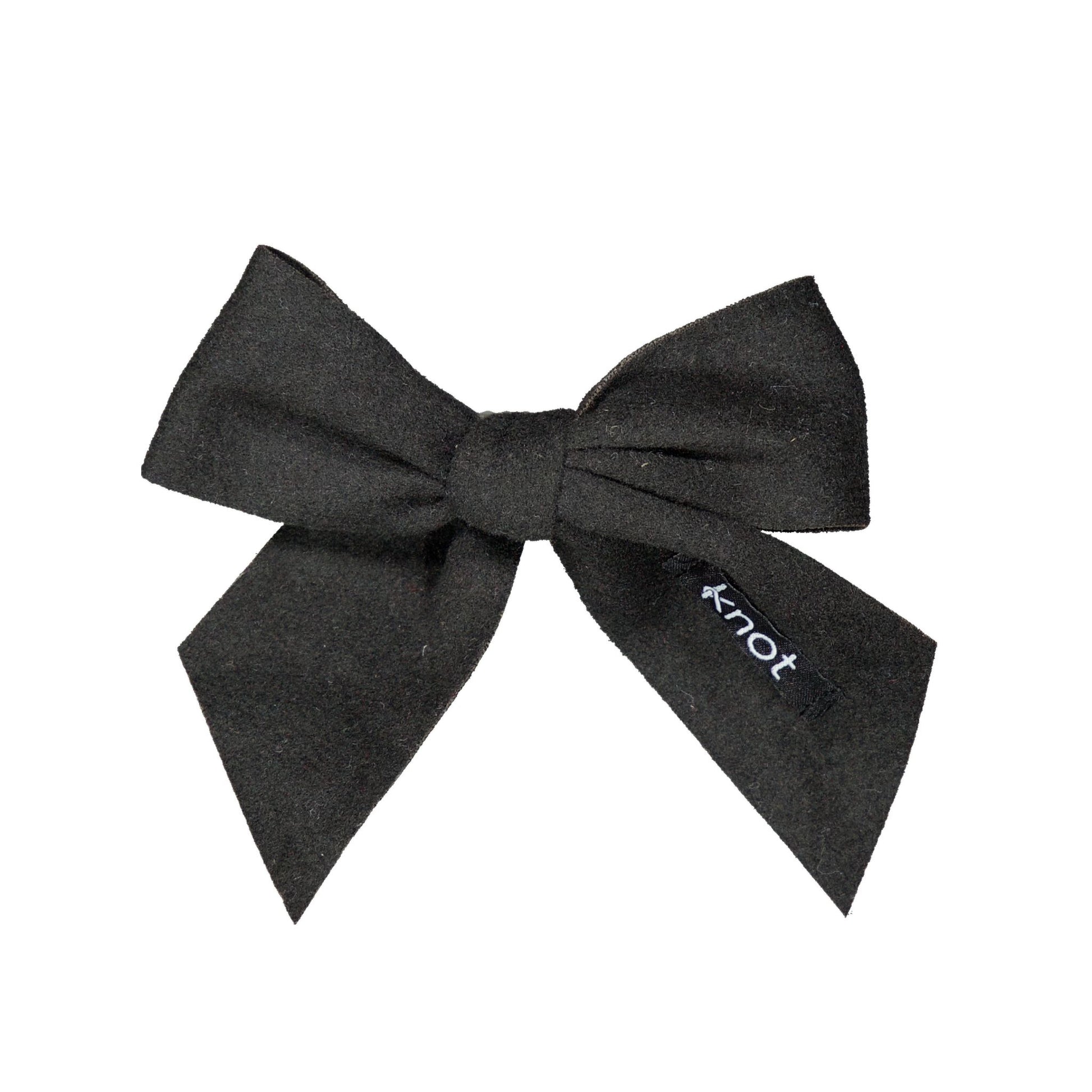 FEATHER FELT SHORT BOW CLIP - KNOT Hairbands