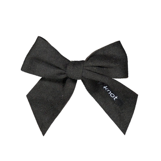 FEATHER FELT SHORT BOW CLIP - KNOT Hairbands