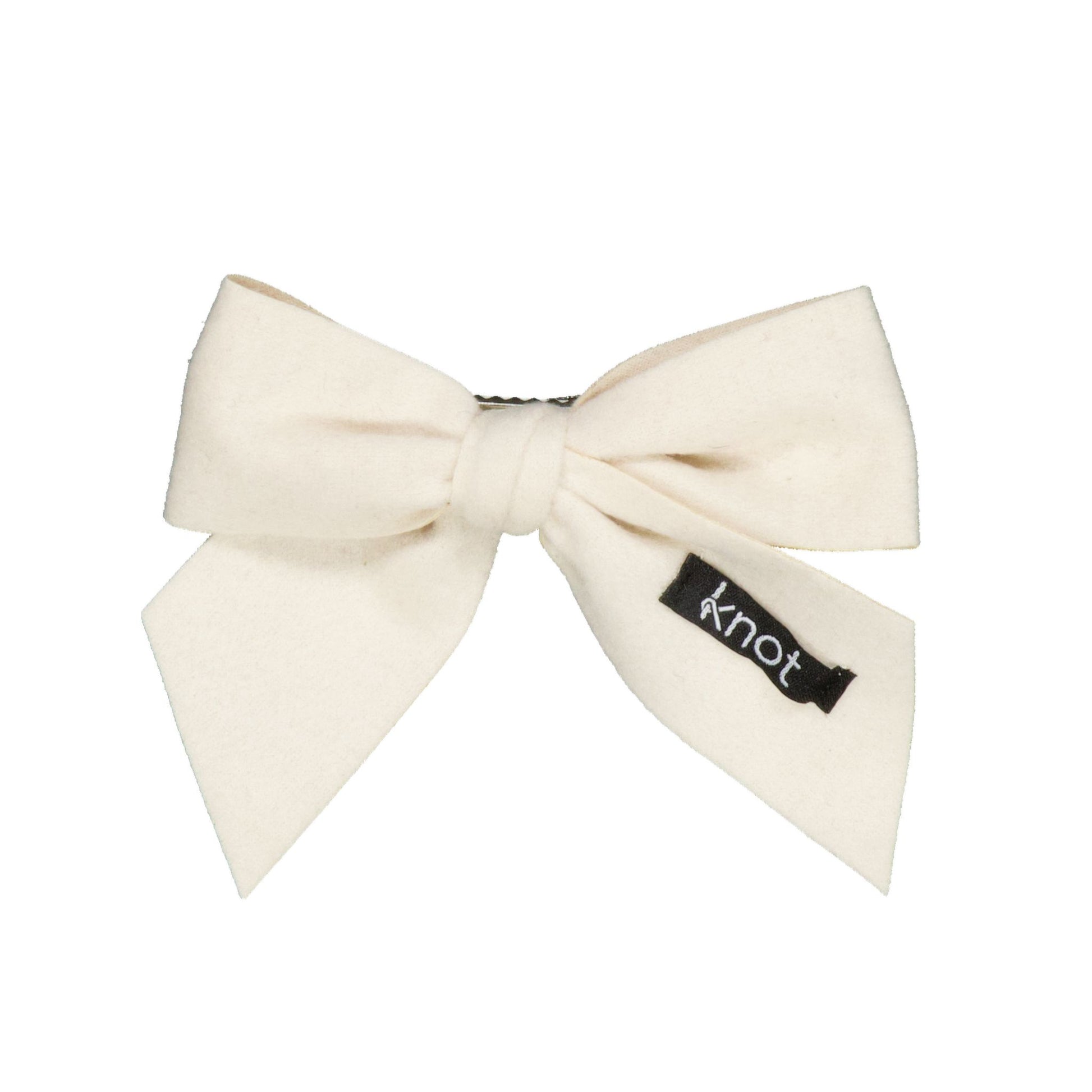 FEATHER FELT SHORT BOW CLIP - KNOT Hairbands