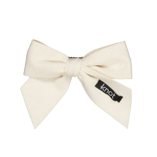 FEATHER FELT SHORT BOW CLIP - KNOT Hairbands