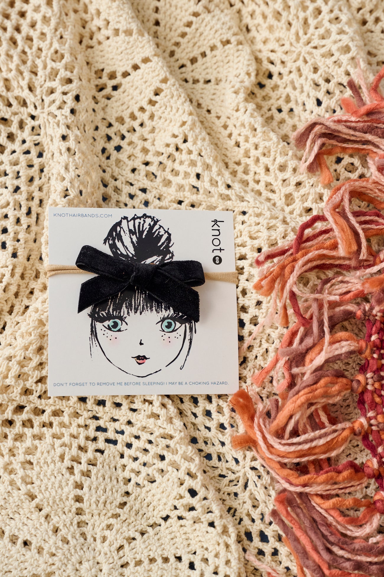 VELVET TRIM BAND - KNOT Hairbands