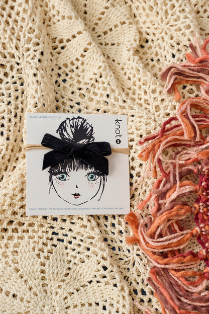 VELVET TRIM BAND - KNOT Hairbands