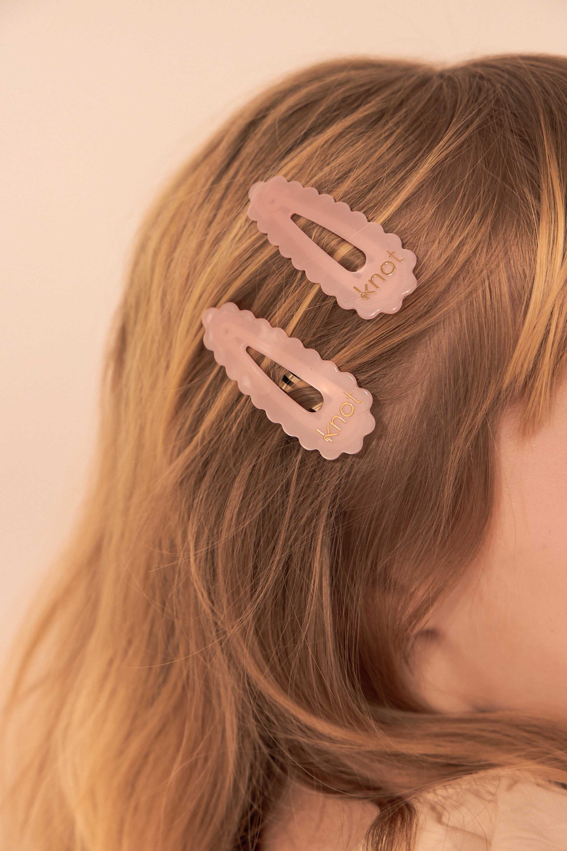 SCALLOPED SNAP CLIP SET - KNOT Hairbands