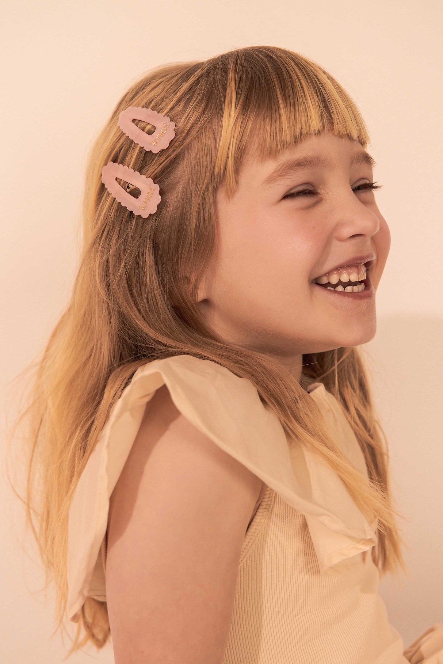 SCALLOPED SNAP CLIP SET - KNOT Hairbands