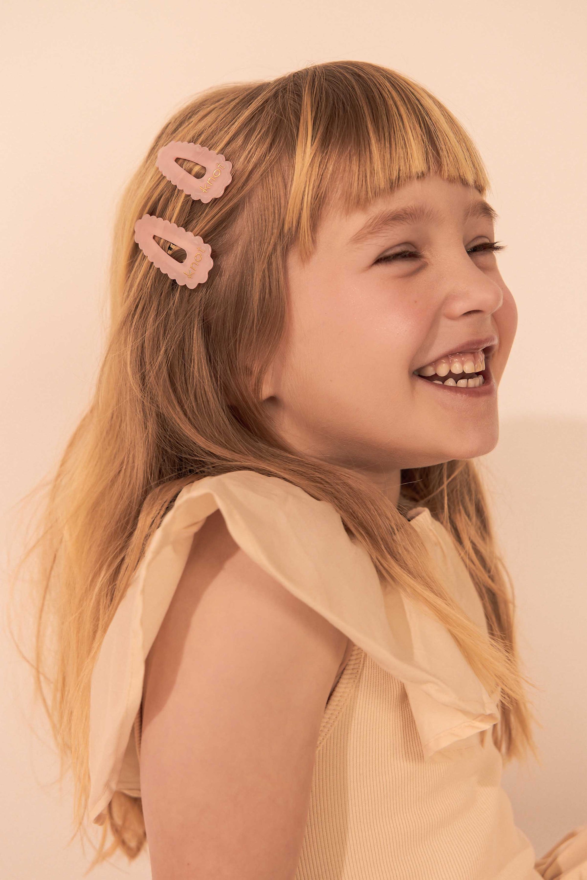 SCALLOPED SNAP CLIP SET - KNOT Hairbands