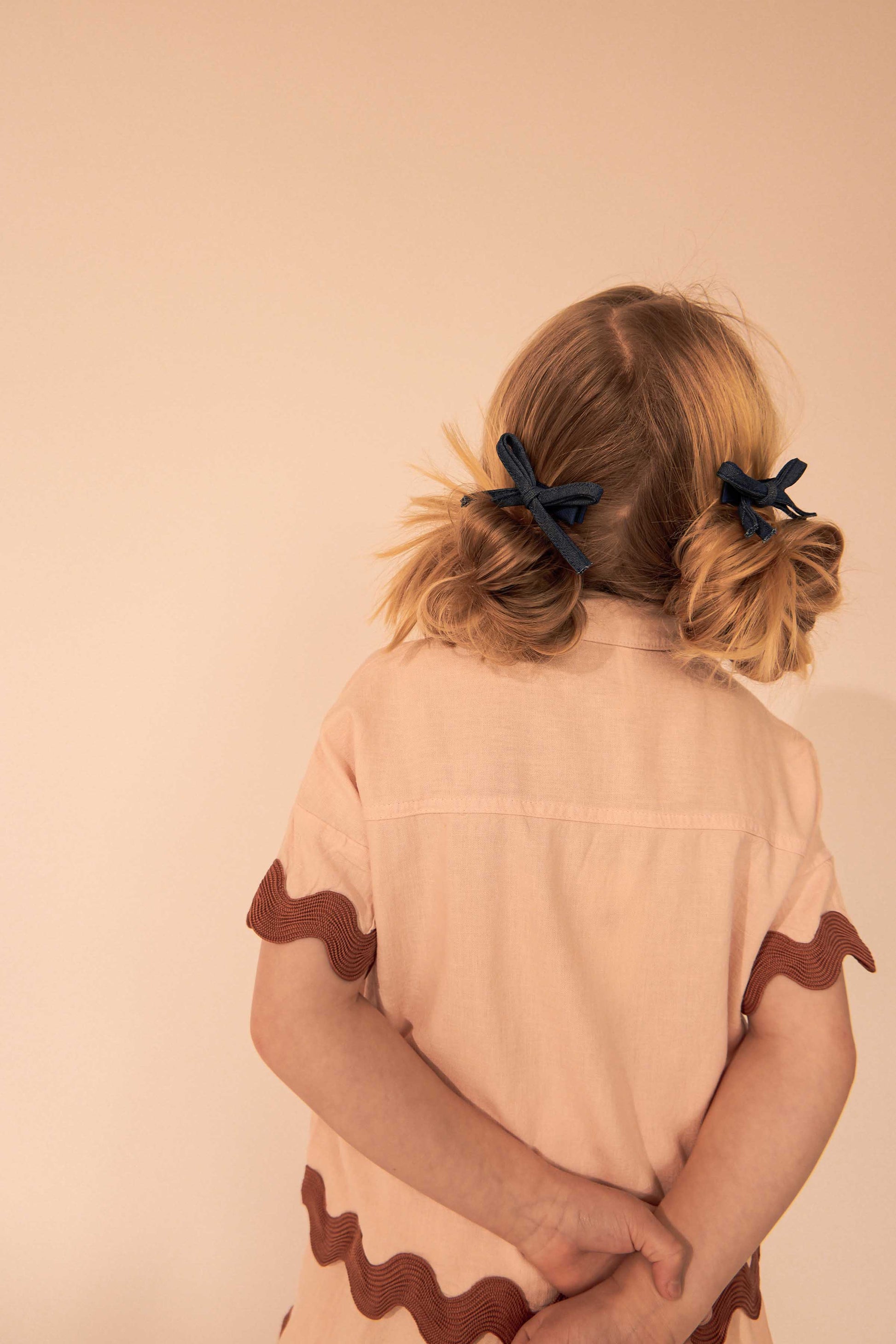INDIGO DENIM BOW SET - KNOT Hairbands