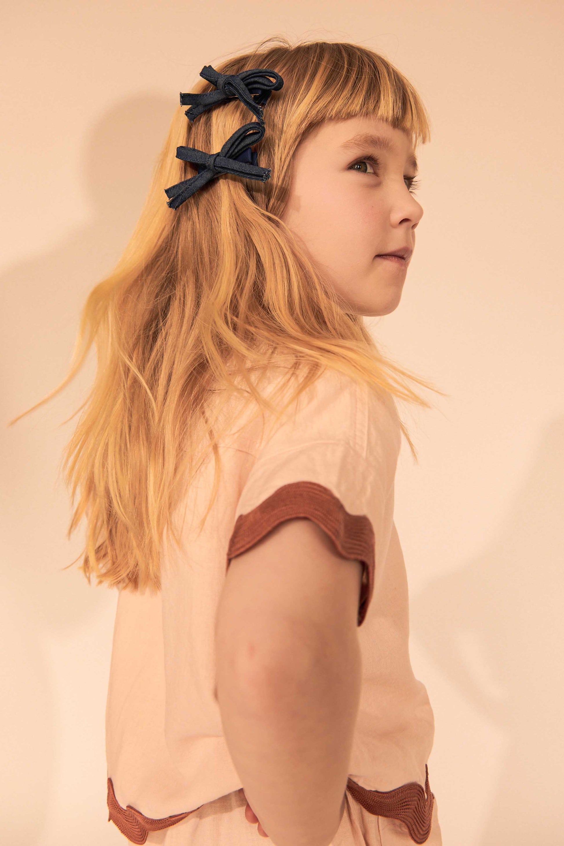 INDIGO DENIM BOW SET - KNOT Hairbands