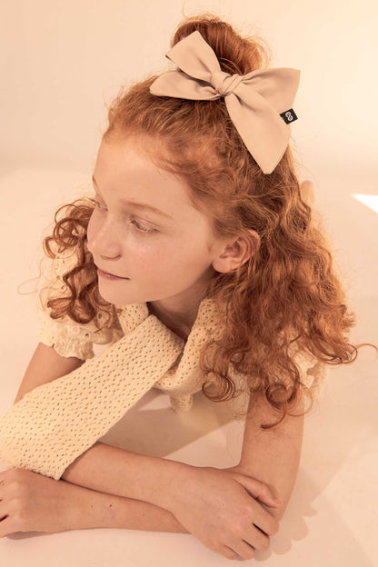 SATEEN PETITE BOW CLIP - KNOT Hairbands