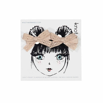 LACE RIBBON BOW SET - KNOT Hairbands