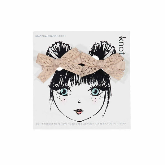 LACE RIBBON BOW SET - KNOT Hairbands