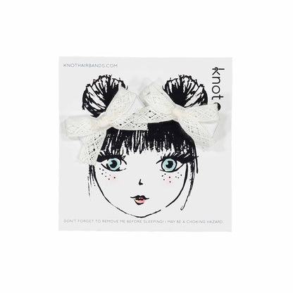 LACE RIBBON BOW SET - KNOT Hairbands