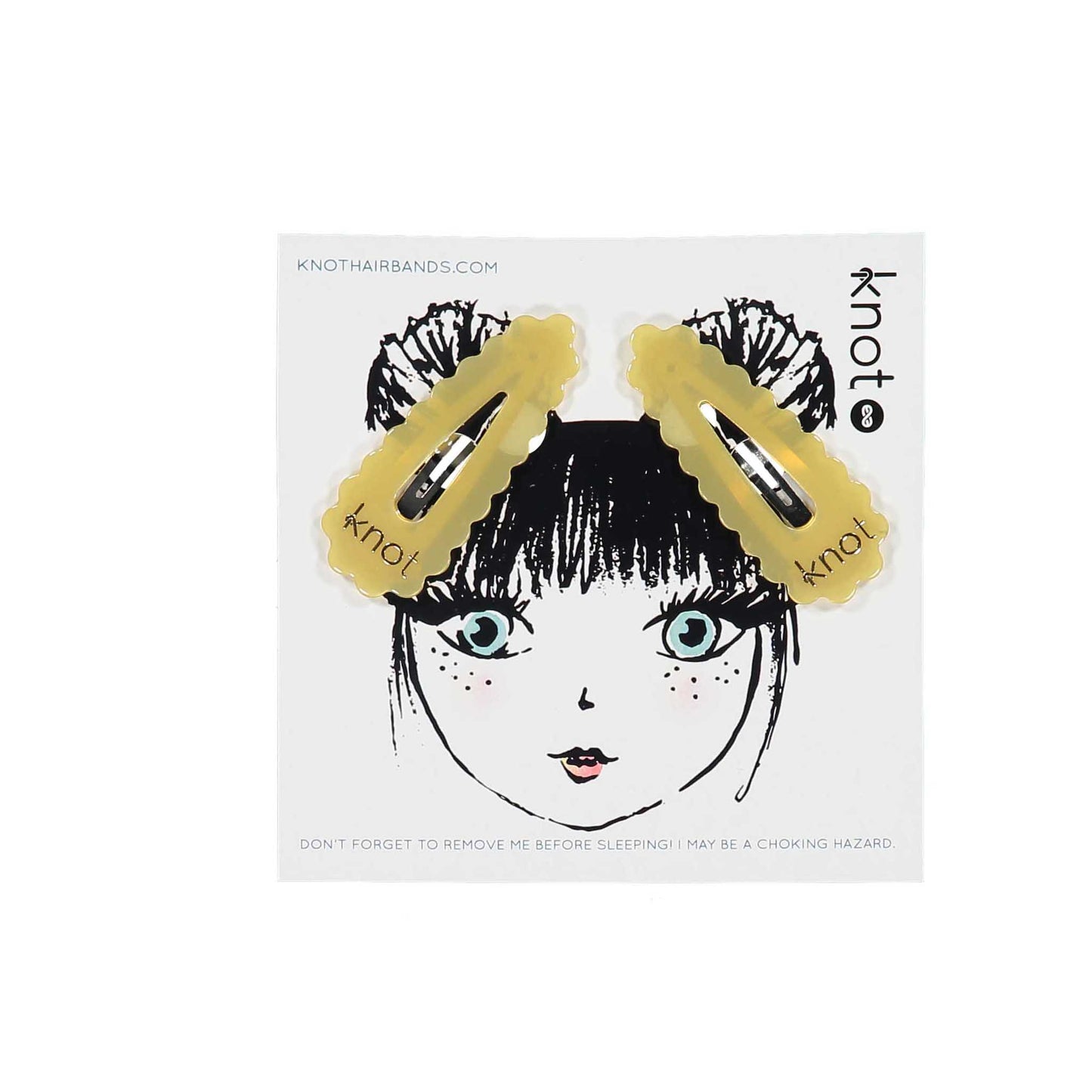 SCALLOPED SNAP CLIP SET - KNOT Hairbands