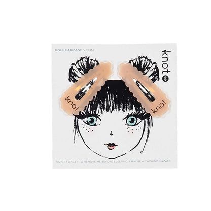 SCALLOPED SNAP CLIP SET - KNOT Hairbands