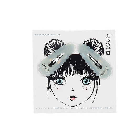 SCALLOPED SNAP CLIP SET - KNOT Hairbands