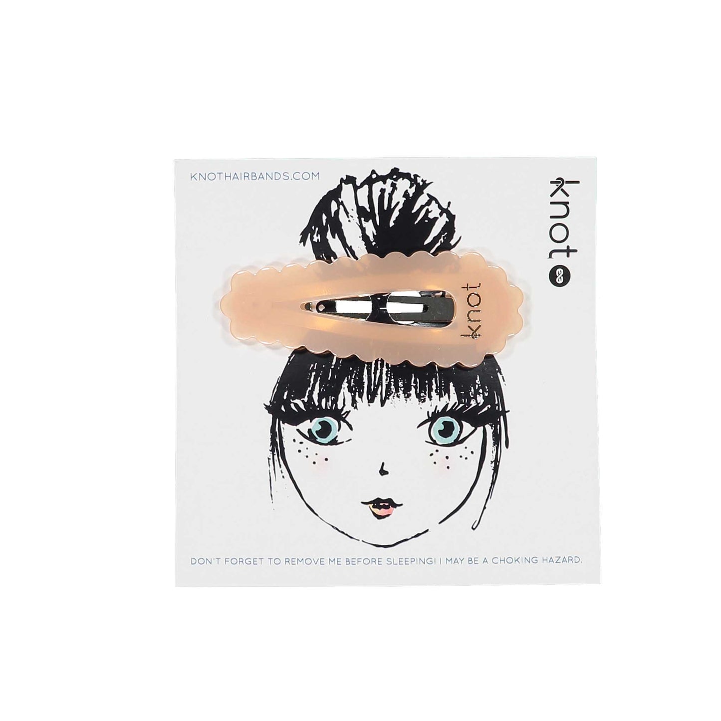 SCALLOPED OVERSIZED SNAP CLIP - KNOT Hairbands