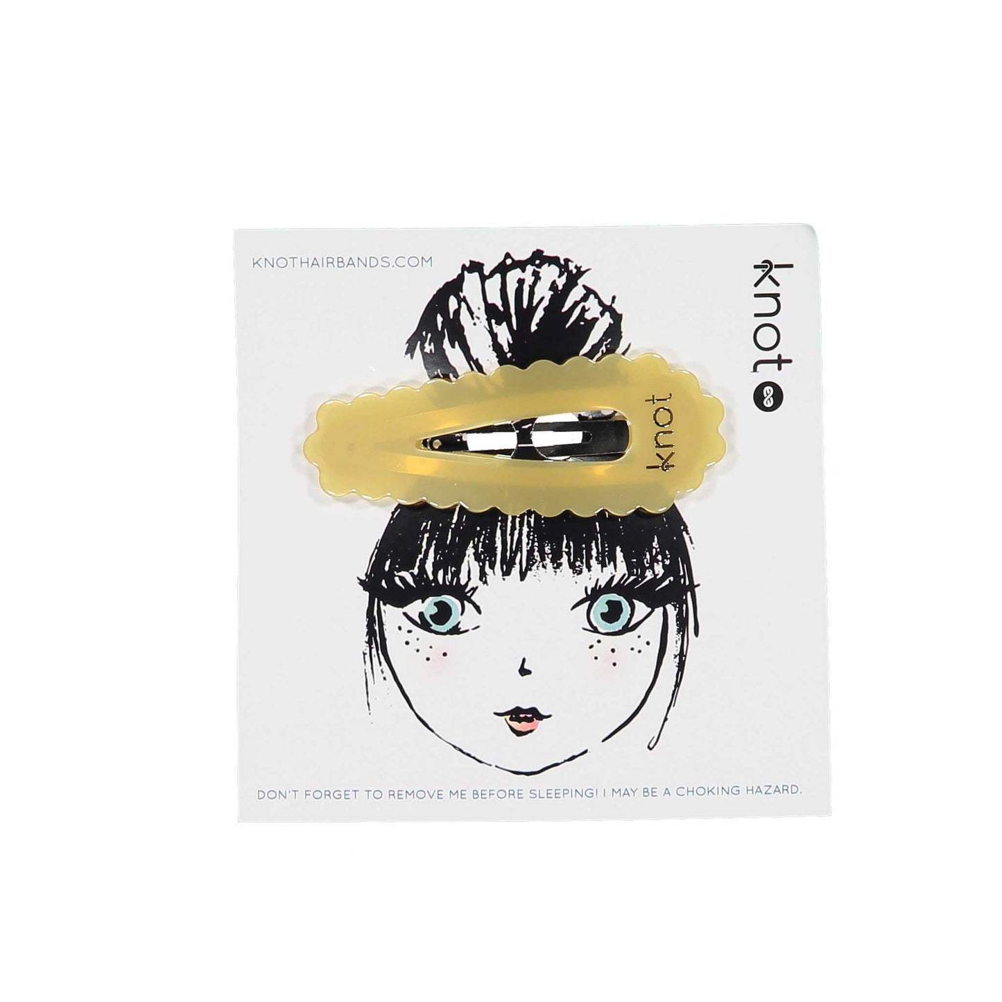 SCALLOPED OVERSIZED SNAP CLIP - KNOT Hairbands