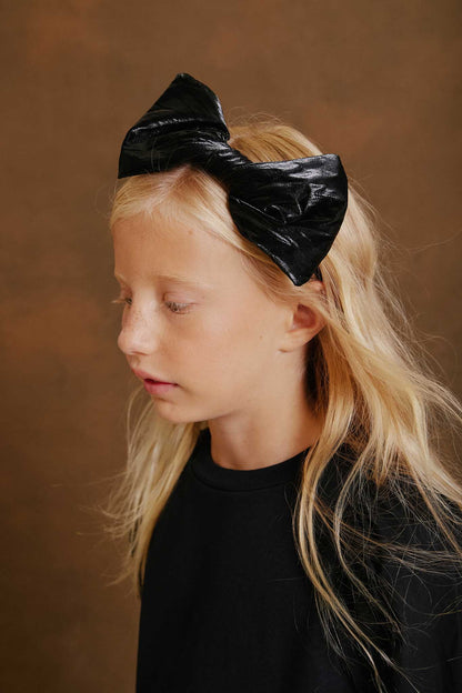 LEATHERED BOW HEADBAND AW23 - KNOT Hairbands