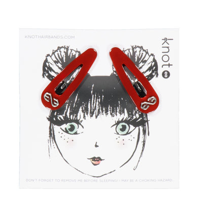 TORTOISE SNAP CLIP SET - KNOT Hairbands