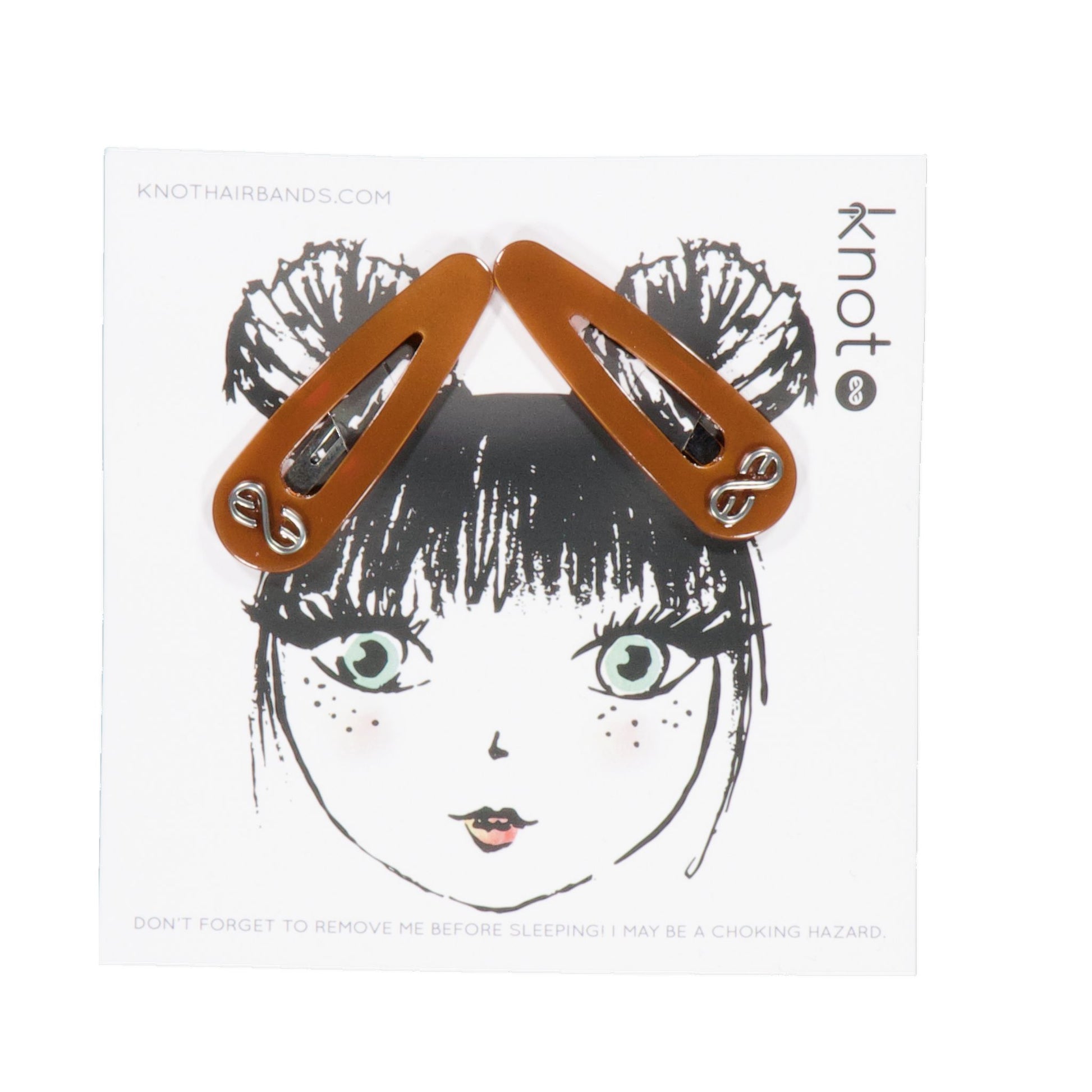 TORTOISE SNAP CLIP SET - KNOT Hairbands