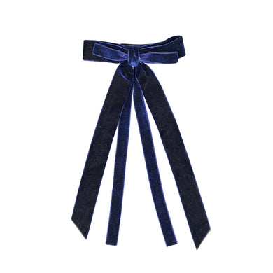 VELVET TRIM BOW - KNOT Hairbands