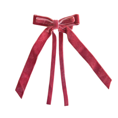 VELVET TRIM BOW - KNOT Hairbands