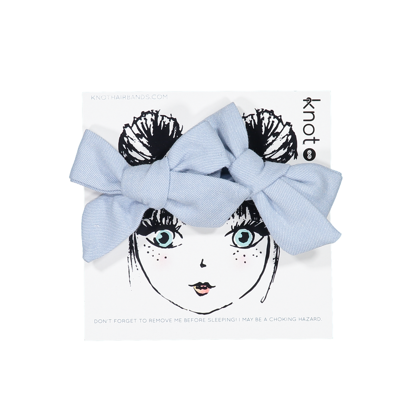 VINTAGE DENIM BOW CLIPS - KNOT Hairbands