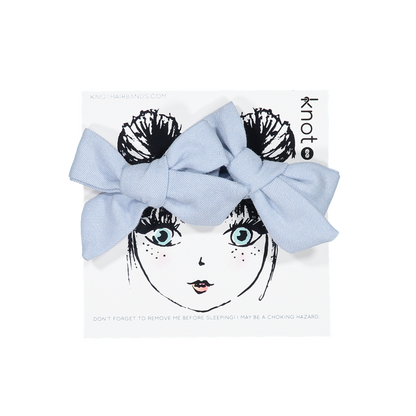 VINTAGE DENIM BOW CLIPS - KNOT Hairbands