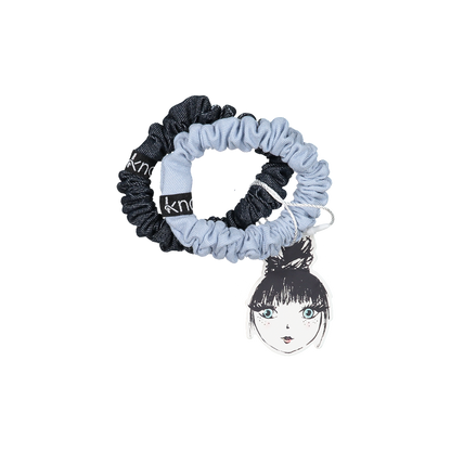 VINTAGE DENIM SCRUNCHIE SET - KNOT Hairbands