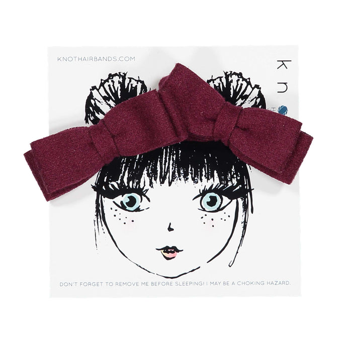 WOOL MINI BOW CLIP SET AW23 - KNOT Hairbands