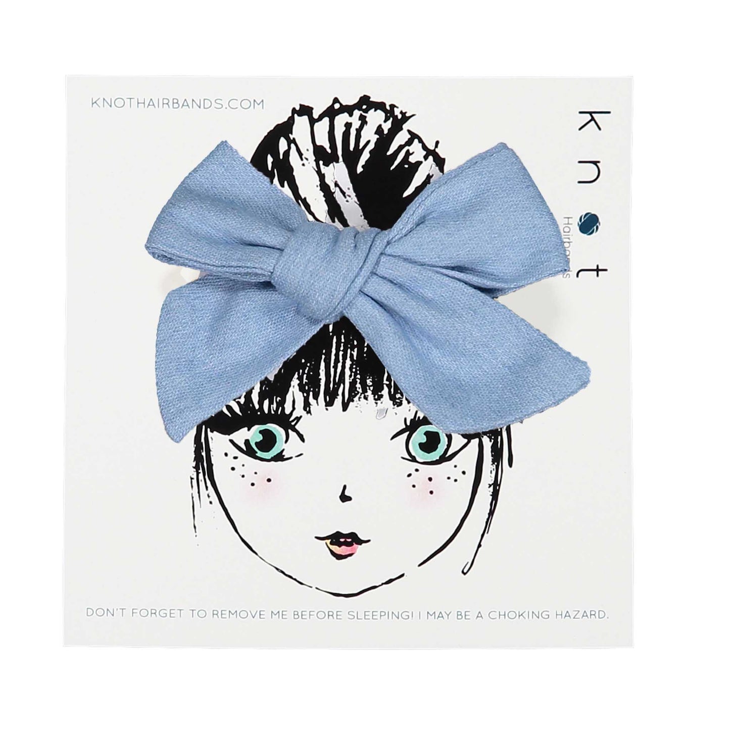 DENIM MINI CLIP SET - KNOT Hairbands