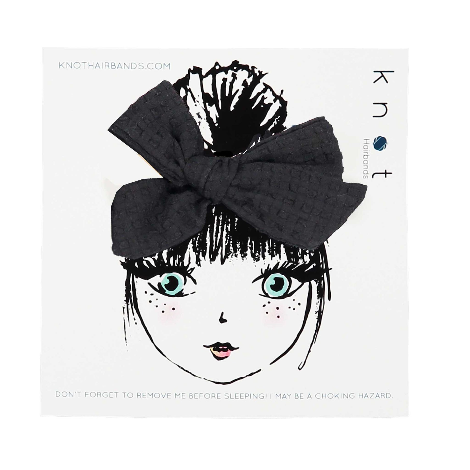 SEERSUCKER MINI CLIP SET - KNOT Hairbands