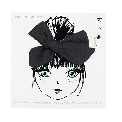 SEERSUCKER MINI CLIP SET - KNOT Hairbands