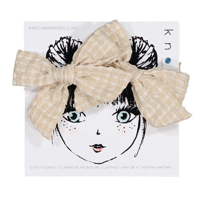 SEERSUCKER MINI CLIP SET - KNOT Hairbands