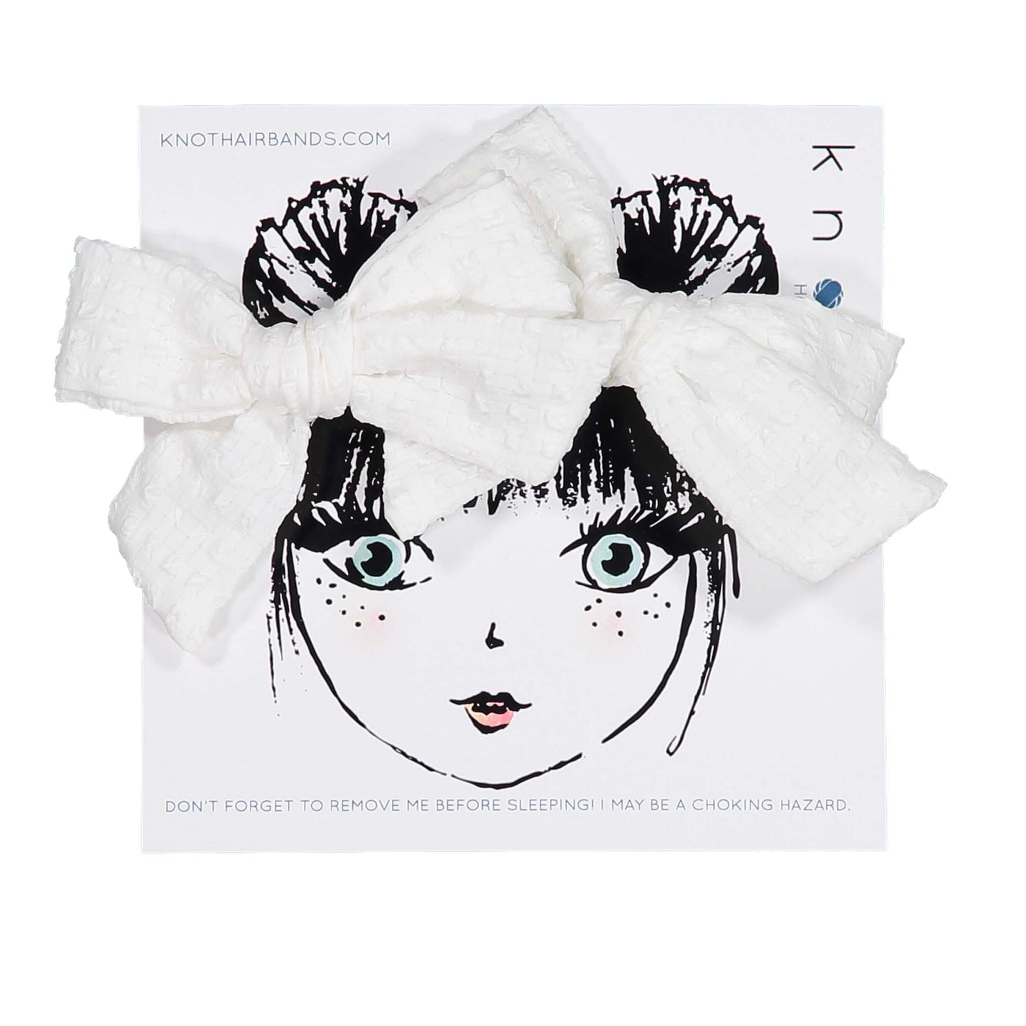 SEERSUCKER MINI CLIP SET - KNOT Hairbands