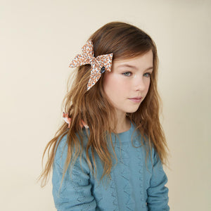 BERRY FLORAL BOW CLIP - KNOT Hairbands