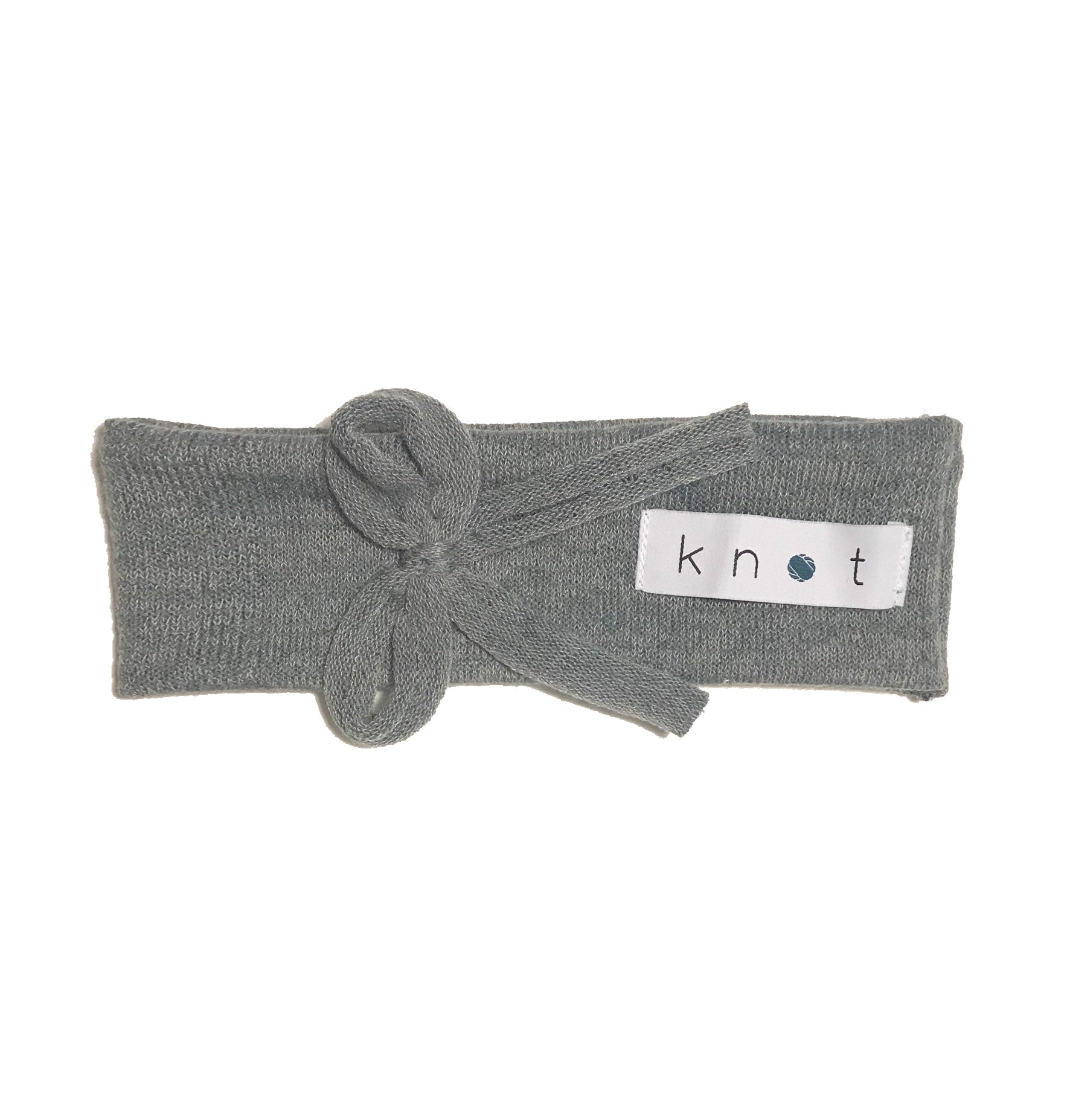 Bébé Bow Headwrap // Slate KNIT - KNOT Hairbands