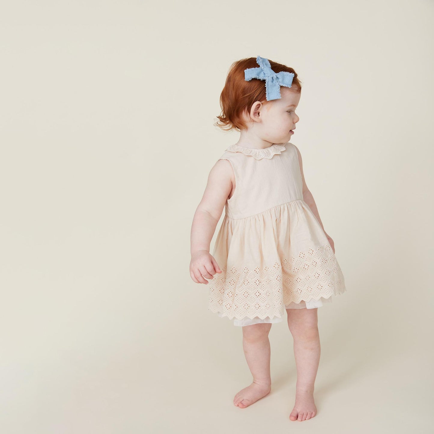 FROSTED DENIM MINI BOW CLIP SET - KNOT Hairbands