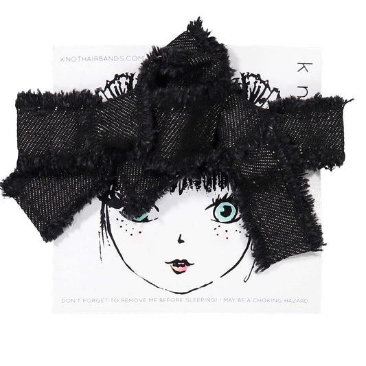 DENIM MINI BOW SET - KNOT Hairbands